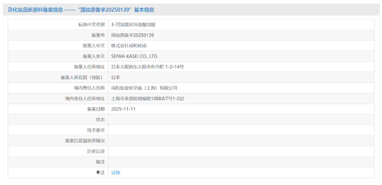 盘点11月新增的化妆品新原料备案